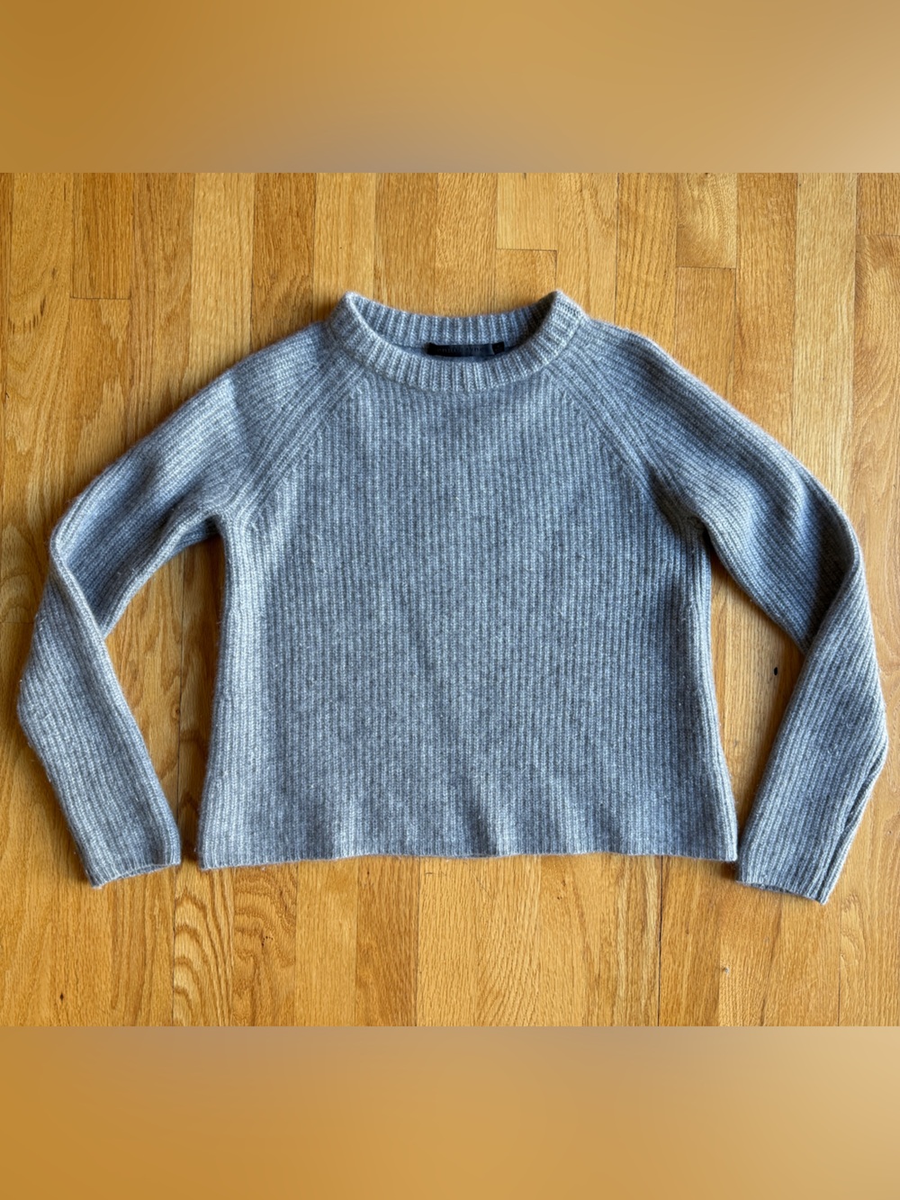 Jenni Kayne 100% Cashmere Fisherman Sweater in Heather Gray